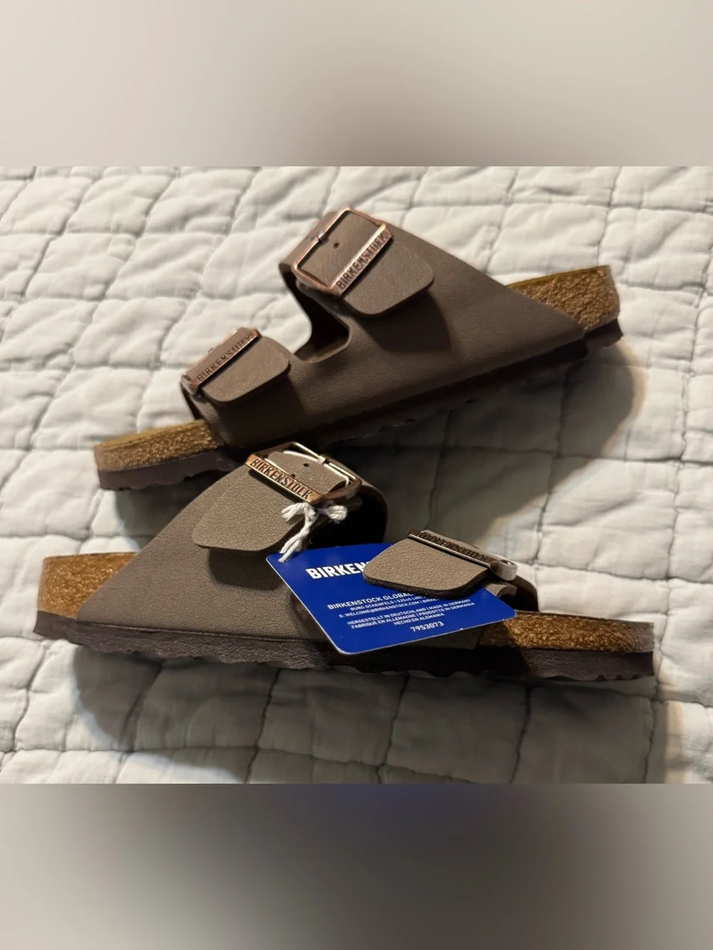 BIRKENSTOCK ARIZONA BIRKO-FLOR - NUBUCK MOCHA sandals New